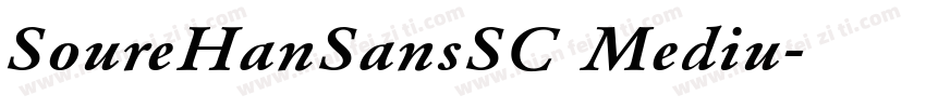 SoureHanSansSC Mediu字体转换